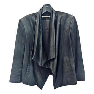 Alice+Olivia suede open front jacket